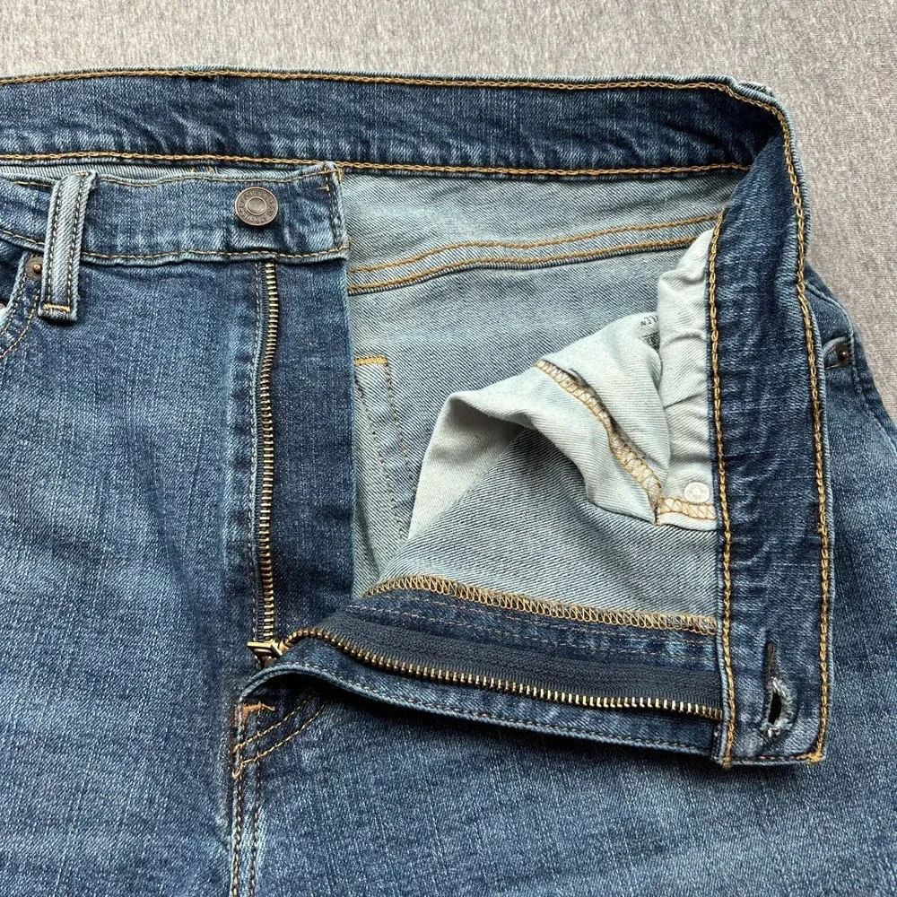 Levi's 505 Straight Leg Jeans Mens 34x31 Blue‎ Denim Pants Classic Red Tab